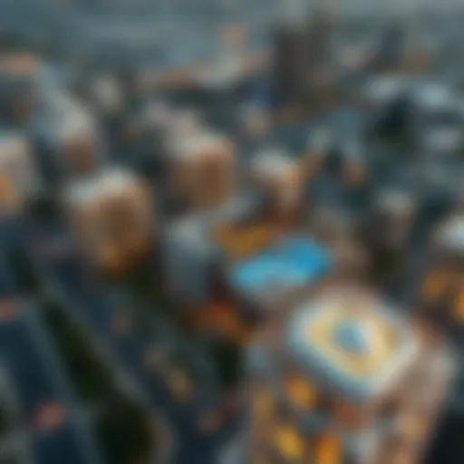 Aerial view of Acube's real estate project in Dubai showcasing modern architecture