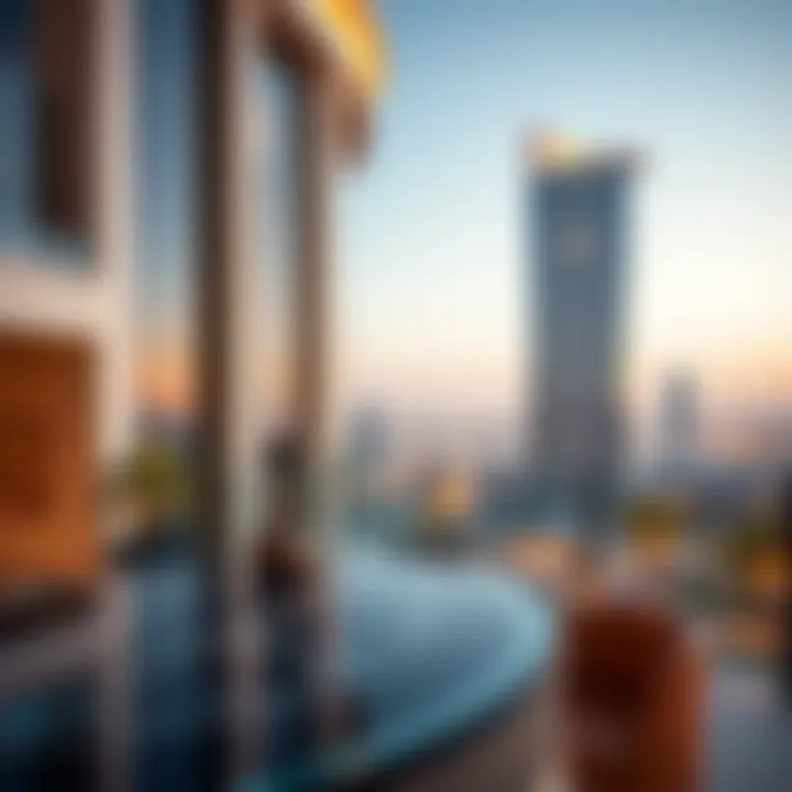 Architectural details of Address Sky View Dubai