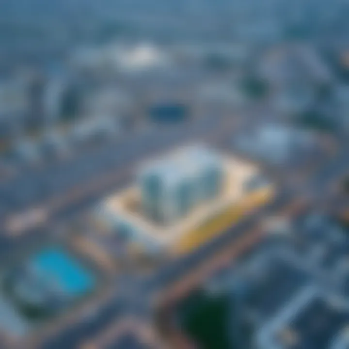 Al Fahad 1 TEcom within Dubai's Landscape Aerial view of Al Fahad 1 TEcom and its surrounding vibrant community.