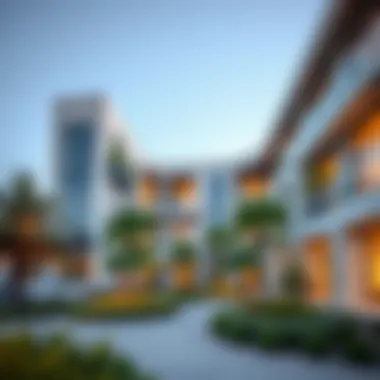 Modern Architecture in Al Khail Modern architecture in Al Khail with green spaces