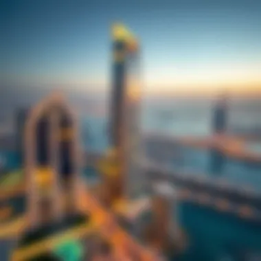 Panoramic view of Al Manara Tower in Business Bay