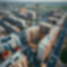 Aerial view of Al Nahda 1 showcasing residential buildings