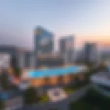 Al Twar Center: Architectural Marvel Panoramic view of Al Twar Center showcasing its modern architecture.