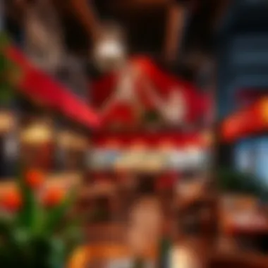 Cozy cafe ambiance with vibrant decor