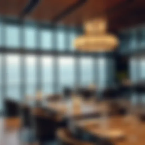 Luxurious dining setting with ocean view