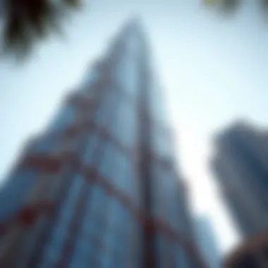 Intricate Façade of Burj Khalifa Architectural details of Burj Khalifa's façade