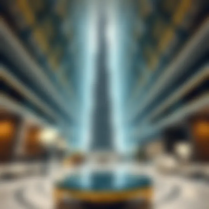Interior view highlighting the luxurious design and architecture inside Burj Khalifa