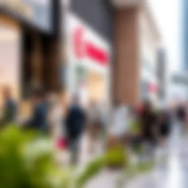 People engaging in business at Al Twar Center, illustrating its commercial vibrancy.