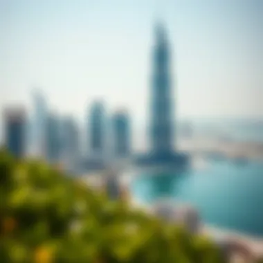 Business Bay landscape showcasing Al Manara Tower's surroundings