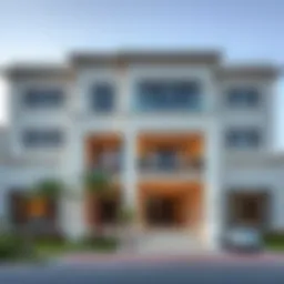 Luxurious villa exterior in Dubai