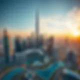Aerial view of Dubai's skyline showcasing modern architecture