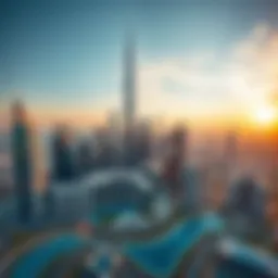 Aerial view of Dubai's skyline showcasing modern architecture