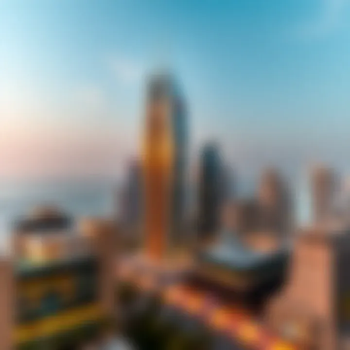 Strategic Location of Dubai Wharf Tower 4 Panoramic view of the surrounding area highlighting the strategic location of Dubai Wharf Tower 4