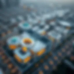 Aerial view of EDI Academic City showcasing its modern architecture