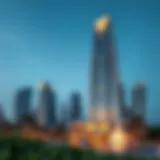 Stunning architectural design of the Magic Tower in Dubai