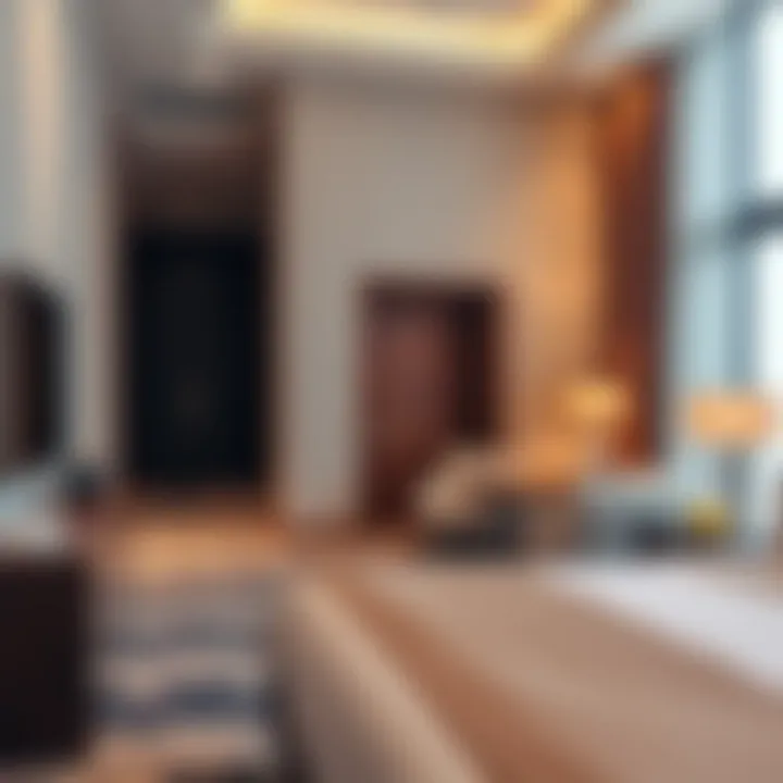 Luxury and Comfort in Guest Accommodations Luxurious guest room at Andaz Dubai highlighting modern amenities