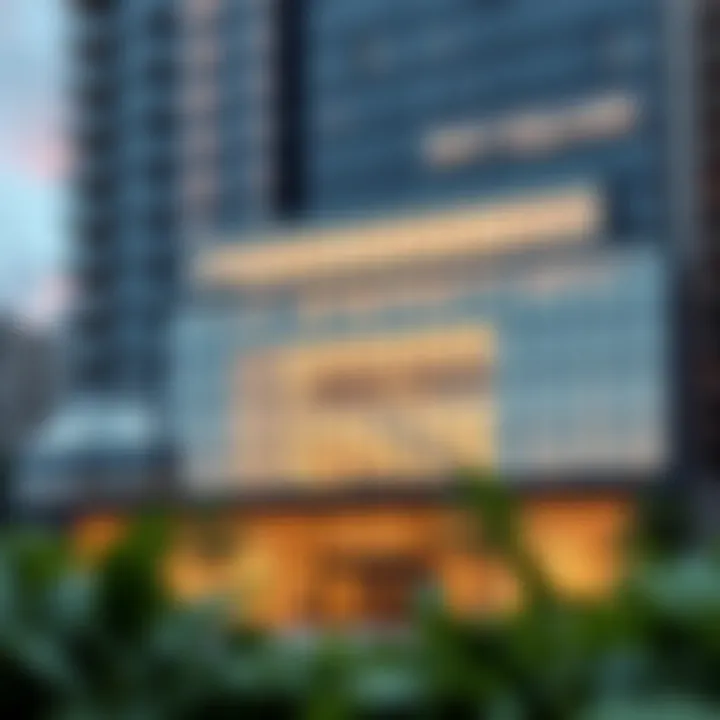 Stunning exterior view of Bay Square Building 12 showcasing modern architecture