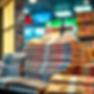 Variety of Currencies Available for Exchange Diverse currencies stacked together