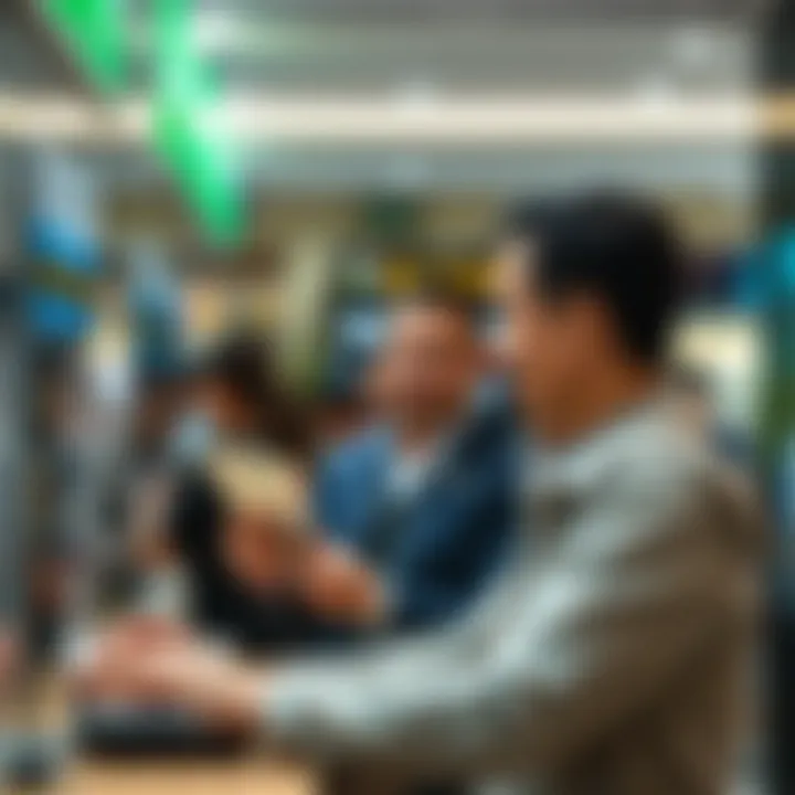 Customer Experience in Currency Exchange Customer enjoying a seamless money exchange experience