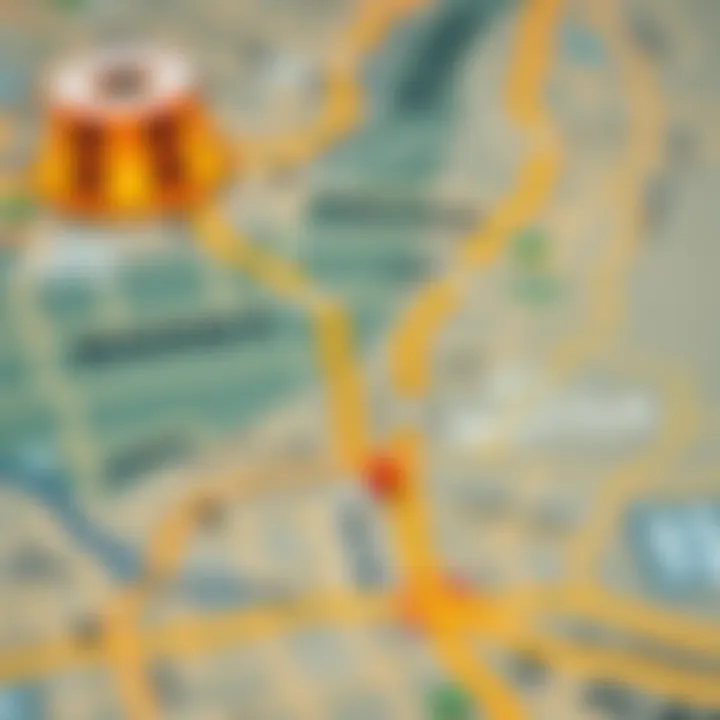 Strategic location map highlighting Al Barsha hotels