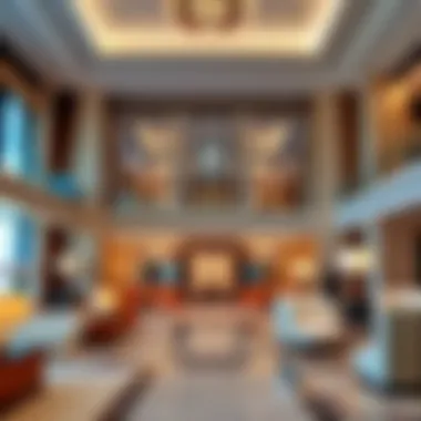 Lobby Interior of Burj Residences Tower 1 Luxurious lobby interior of Burj Residences Tower 1