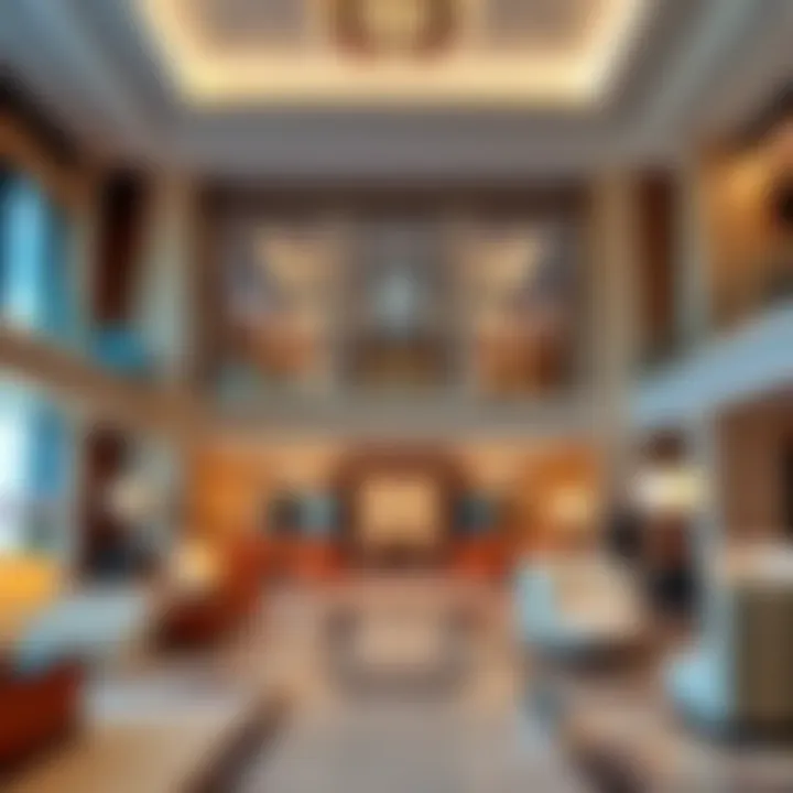 Lobby Interior of Burj Residences Tower 1 Luxurious lobby interior of Burj Residences Tower 1