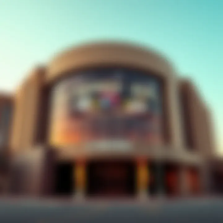 Exterior view of Dubai Hills Cinema showcasing its modern architecture