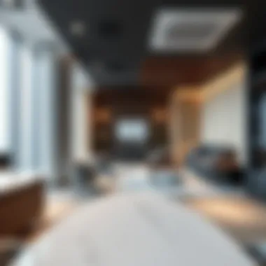 Interior view of a modern office space within Icon Tower