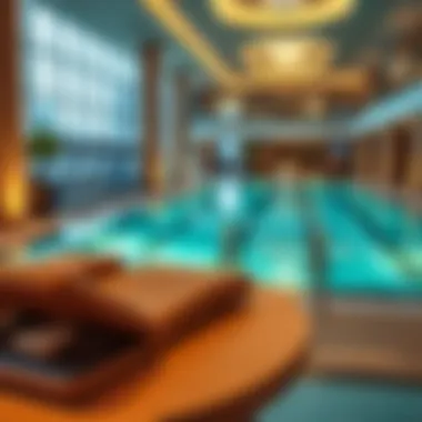 Amenities including a swimming pool and fitness center at Intercontinental Residence