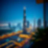 Stunning skyline view of Intercontinental Residence at Dubai Festival City