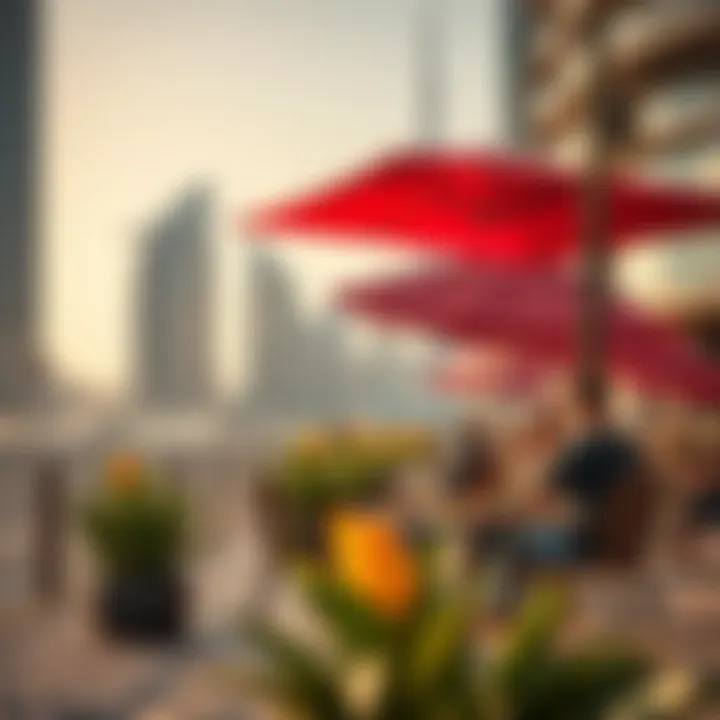 Vibrant lifestyle scene at Jumeirah Beach