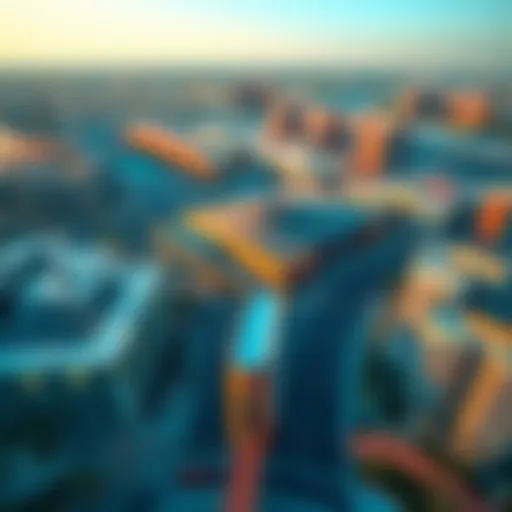 Aerial view of Mag City Dubai showcasing modern architectural designs