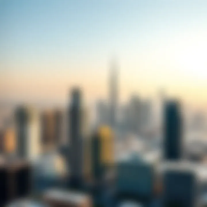 Panoramic view of Dubai skyline from One Business Centre