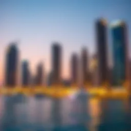 Luxurious Dubai skyline showcasing high-rise buildings