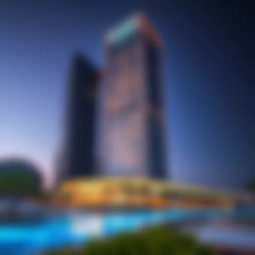 Stunning architectural view of Place Tower showcasing its modern design