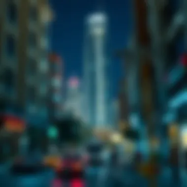 Vibrant neighborhood showcasing Burjuman Station