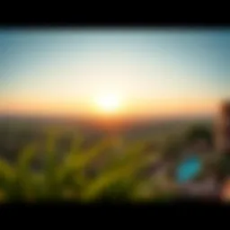A panoramic view of Tasjeel Discovery Gardens showcasing the lush greenery and modern architecture.