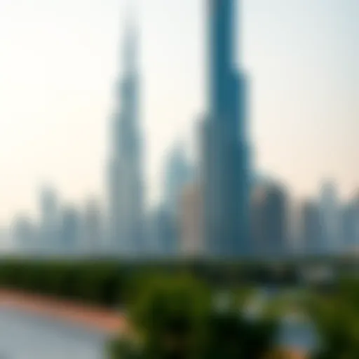 Stunning skyline view of Dubai showcasing luxury flats