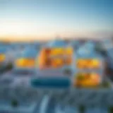 Stunning aerial view of Damac Mykonos showcasing its architectural elegance