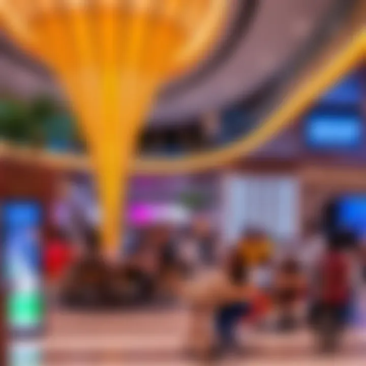 Vibrant social gathering area where visitors engage and socialize.