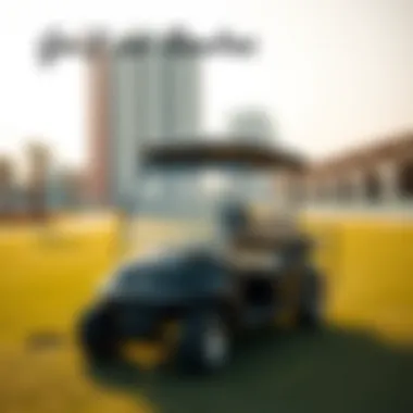 Golf Car Routes in Dubai Map of Dubai with potential golf car routes highlighted