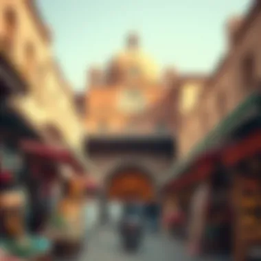 Traditional Souk Architecture in Dubai A picturesque view of traditional market architecture