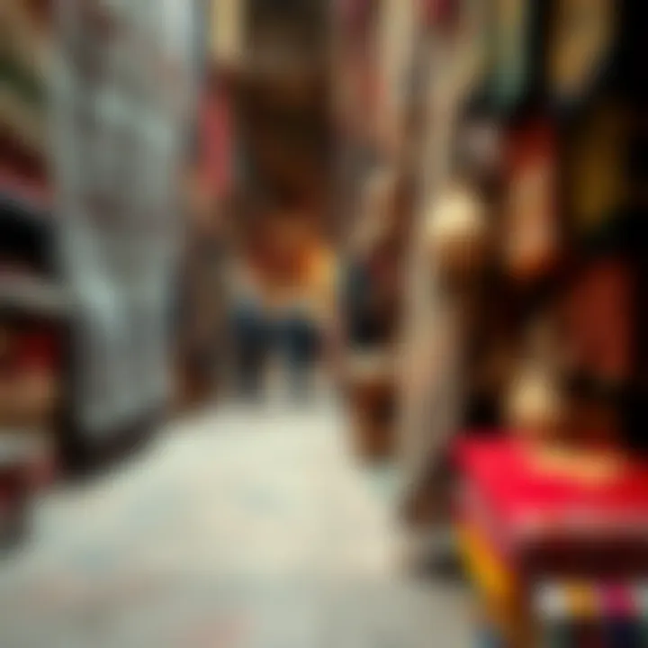 Textile Treasures of the Souk Traditional textiles showcased in a bustling market