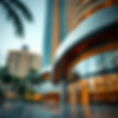 Architectural details of Princess Tower showcasing its unique design