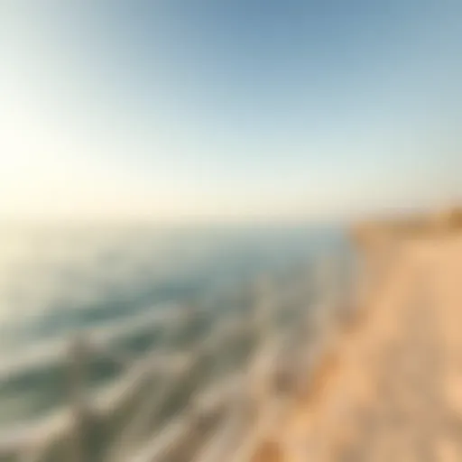 Serene beach at Umm Al Quwain showcasing the tranquil waters and soft sands