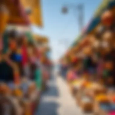 Vibrant local market brimming with traditional crafts and spices