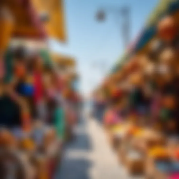 Vibrant local market brimming with traditional crafts and spices