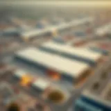Aerial view of Ras Al Khor warehouses showcasing logistics infrastructure