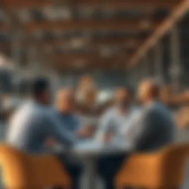 Strategic Discussion on Warehouse Rental Opportunities Business professionals discussing warehouse rental opportunities