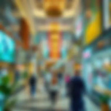 Dynamic Shopping Experience at Festival City Mall Vibrant shopping atmosphere within Festival City Mall